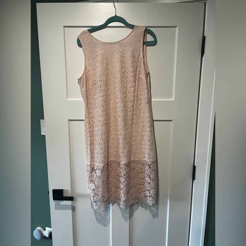 Karl Lagerfeld Pink Sequin Sheath Midi Dress